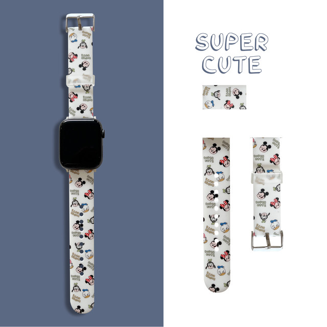 Apple Watch バンド アップルウォッチ ベルト Imd製法 スポーツバンド 38 40mm 42 44mm ラバーベルト かわいい ディズニー キャラクター かわいいairpodsケース Switchカバー Iphoneケース Airtagホルダー New I