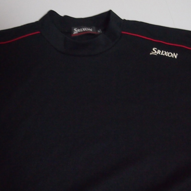 古着 メンズf スリクソン Srixon モックネック Tシャツ 半袖 ゴルフ カジュアル ブラック Sn スポーツウェア シューズの古着屋 リサイクルスポーツ