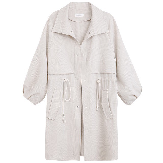 千鳥格子 ステンカラーコート Aライン ボリューム袖 ジャケット春服 秋服 レディース アウター ライトアウター モッズコート 韓国 ファッション A0235 Aeka Clothet