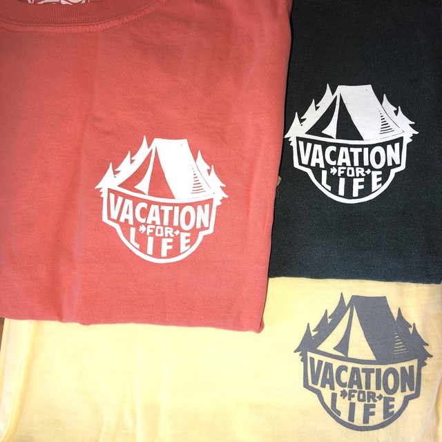 在庫処分sale品 訳あり Vacationforlife Tシャツ アウトドア テントロゴ Vacation For Life Japan