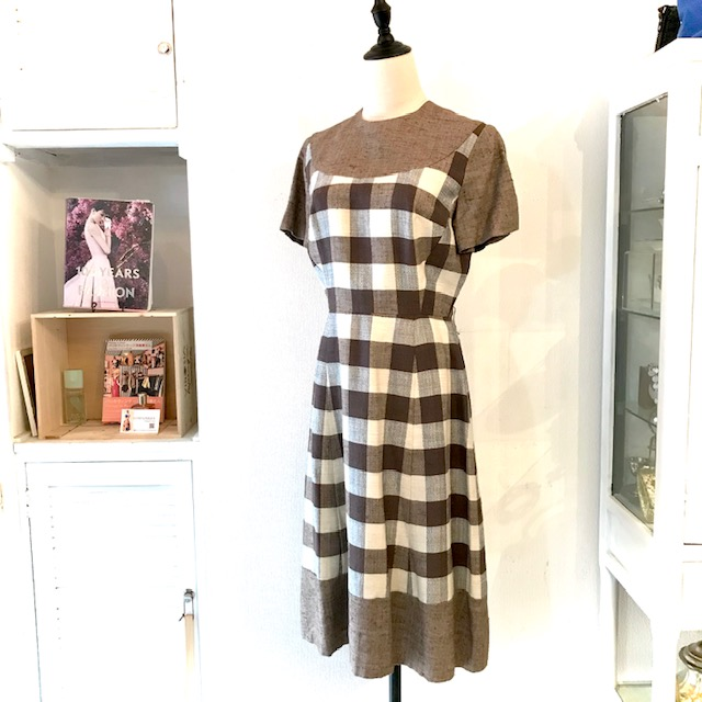 Vintage シルク混ファブリック ジャケット ワンピース セットアップ 60s Uk Sympathique サンパティーク Vintage Fripes