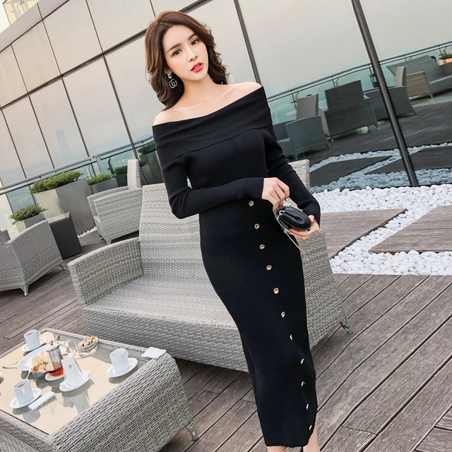 オフショル タイトワンピース ロングワンピース マキシ丈 ロングドレス フォーマル オフショルダー ドレス 結婚式 お呼ばれ Dress Suba