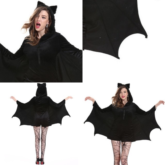 Xl ハロウィン レディース パーティーグッズ 舞台 パーティー イベント用品 仮装 吸血鬼 ブラック コスプレ衣装 コウモリ Aqb