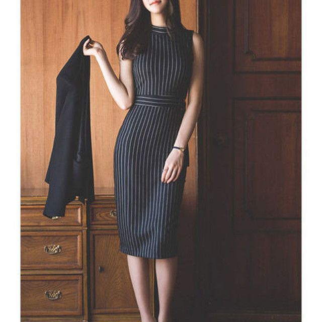 シックで上品 ストライプタイトワンピース ハンギングスリーブジャケット セットアップ Dh0396 Life For Family For 4