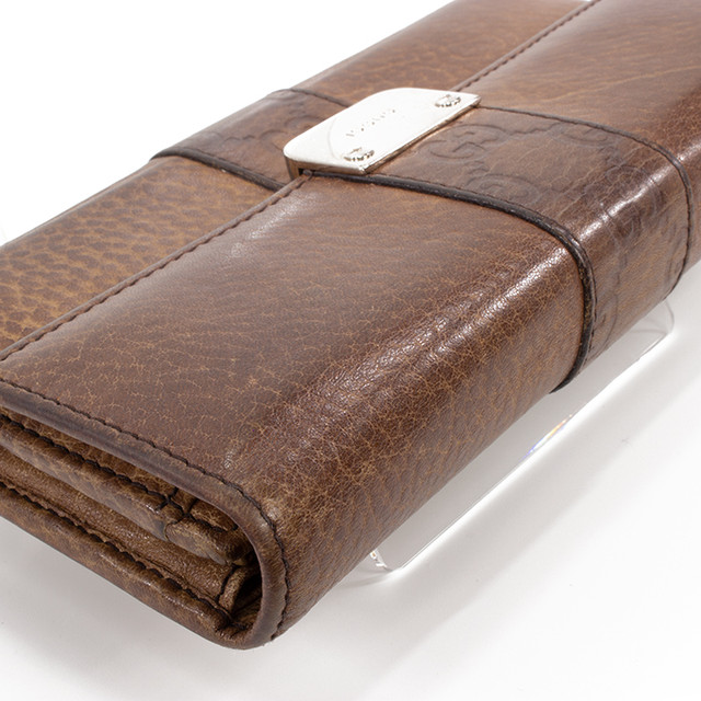 限界価格 送料無料 良品 Gucci グッチ 長財布 二つ折り財布 人気 高級 珍しい 女性 メンズ 男性 茶色 ブラウン C084 Lexead レクシード