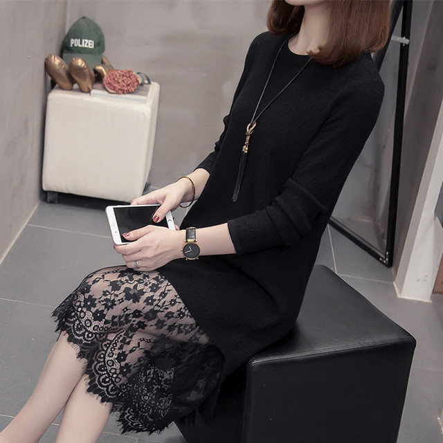 マーメイドワンピース 大人かわいい デート服 きれいめ 体型カバー 個性的 ニット 暖かい フリル With 41 Withyou