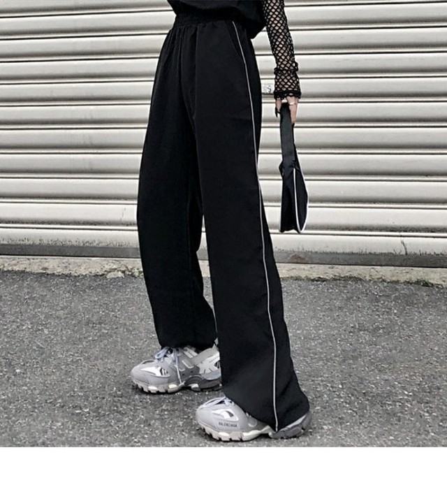 パンツ レディース夏服韓国ファッショントレンドスタンダードダークカジュアルルーズ レトロ 夏物 スタイル デーモン Pleglad Demon