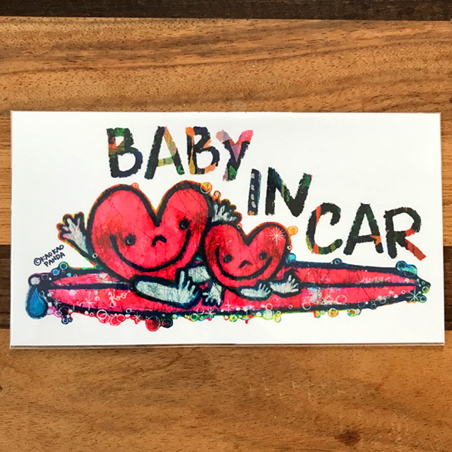 Baby In Car ステッカー ハートサーフ Kao Kao Panda Studio Net Shop