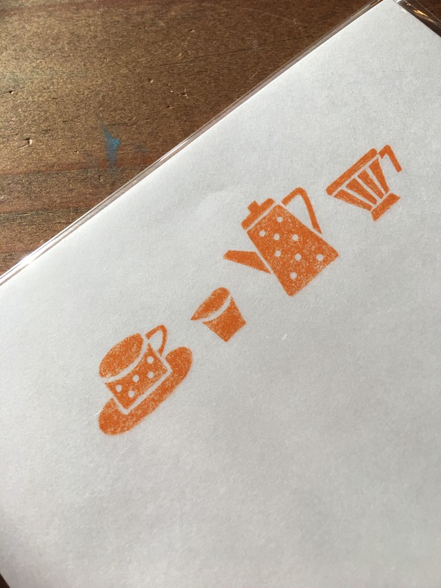 ノラヤ コーヒーのミニ便箋 オレンジ Chottohail