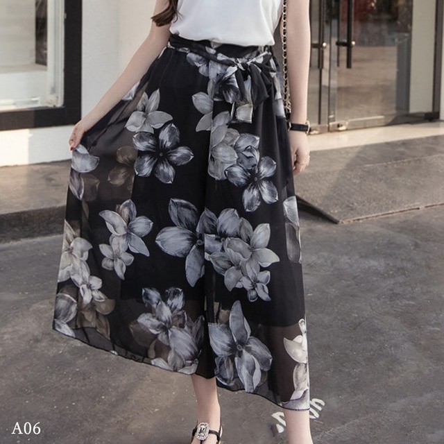 春 夏 パンツ ウエストゴムパンツ カジュアルパンツ ガウチョパンツ 柄パンツ ゆったり ワイドパンツ レディース きれいめ シフォン パンツ ネット通販 購入 激安 10代 代 30代 40代 春 夏 Roprot ロプロット ファッション レディースアパレル販売 ギフトショップ