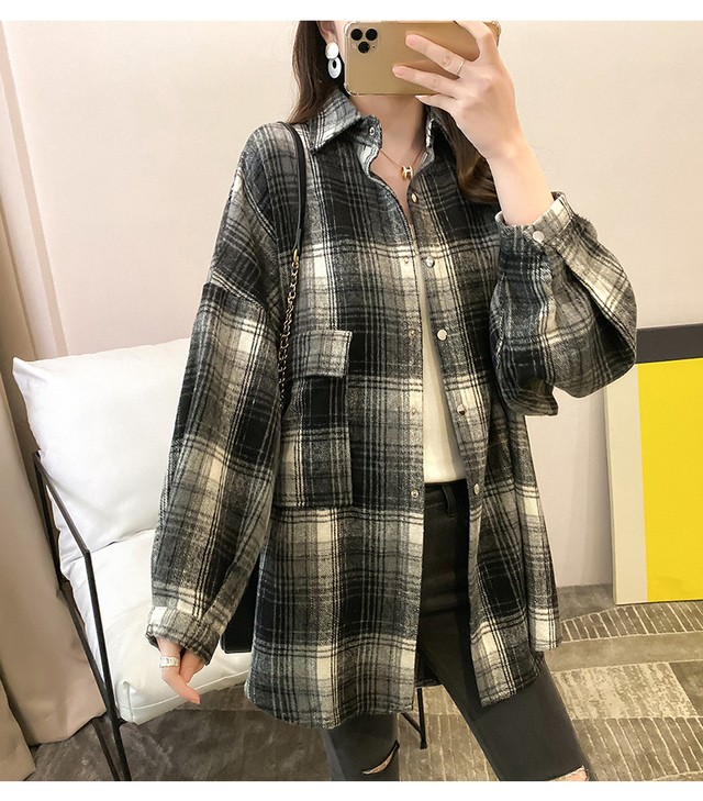 超人気 トップス レディース 長袖 シャツ チェック柄 通勤 オフィス ファッション 3色ins 1179 Ins Fashion ファッション専門店 可愛い 安心 素敵な商品を多数ご用意