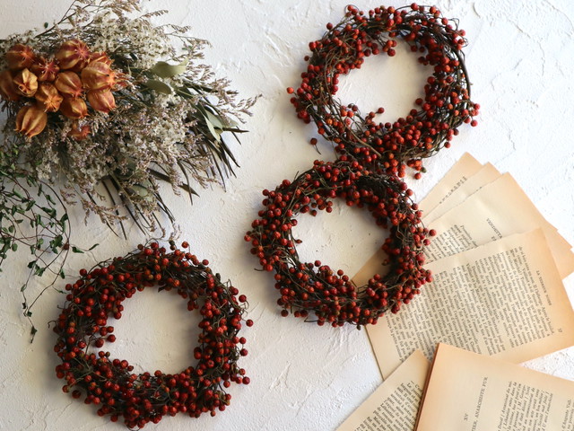 野バラの実のリース シンプルなドライフラワーリース Adaw Dry アドゥ ドライ