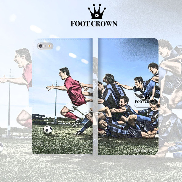 Foot Crown 限定手帳型スマホケース サッカー ドリブルデザイン Iphone全機種対応 フットボールブランドfoot Crownーフットクラウン
