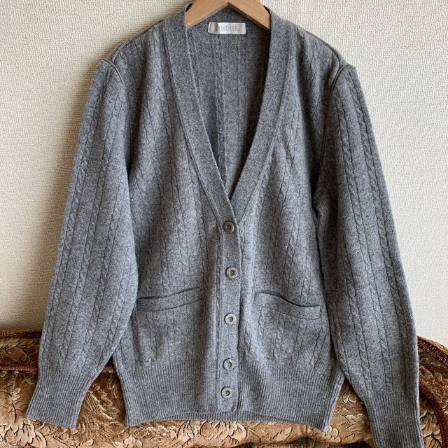 レトロヴィンテージ古着80s ワールド ラム混ニットカーディガン Roinaz Used Salon