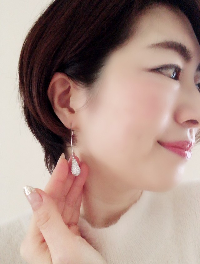 幸運のティアドロップ ネックレス ピアスセット Amere 幸運のティアドロップ ネックレス ピアスセット Amere