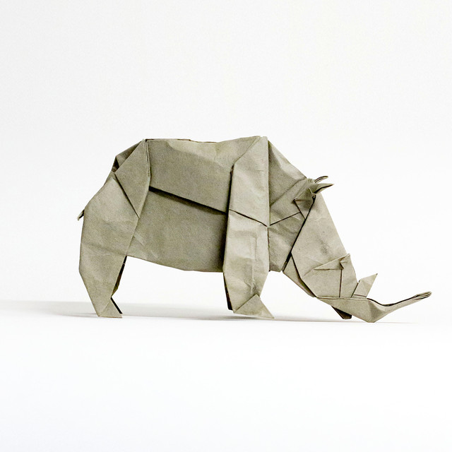 Rhino サイ 折り紙 112 Origami Design