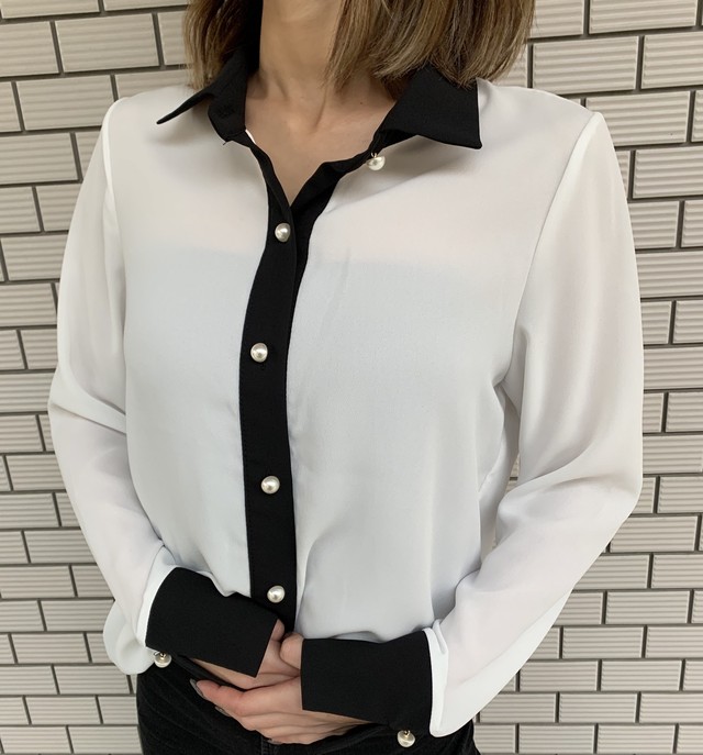 バイカラーシャツ Gee