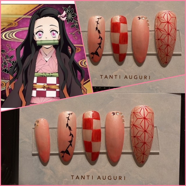竈門禰豆子 痛ネイルチップ オーダーページ Nailmania