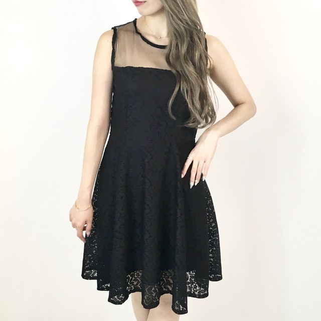 即納商品 お嬢様ワンピース お嬢様風 お姫様ドレス お姫様ワンピ シースルー ブラック 黒 総レース 結婚式 二次会 パーティー キャバドレス キャバ嬢ドレス オケージョン セレモニー プチプラ Sttela Online