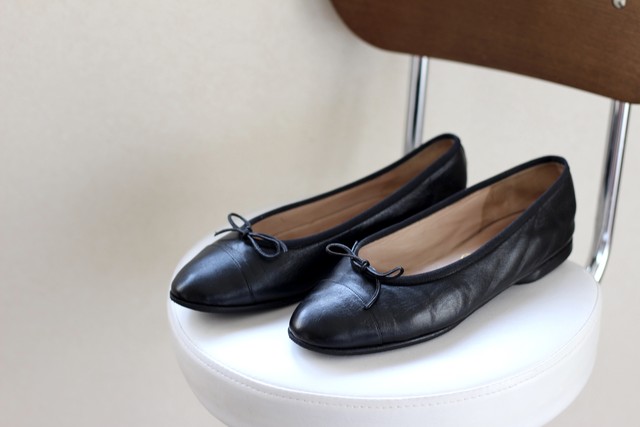 Chanel シャネル フラットシューズ 36ハーフ 23cm 婦人靴 レディースシューズ ブラック バレエシューズ ココシャネル Vivo Shoe Salon