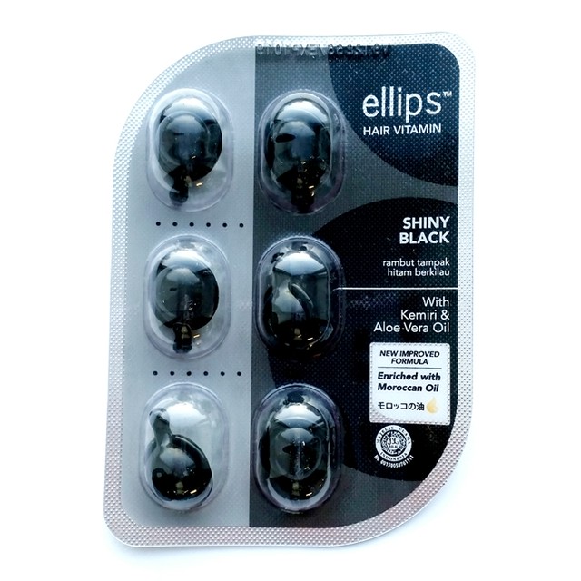 エリップス ヘアビタミン 黒髪用 シャイニーブラック Ellips 6粒 黒 バリ島直輸入 Givinggate