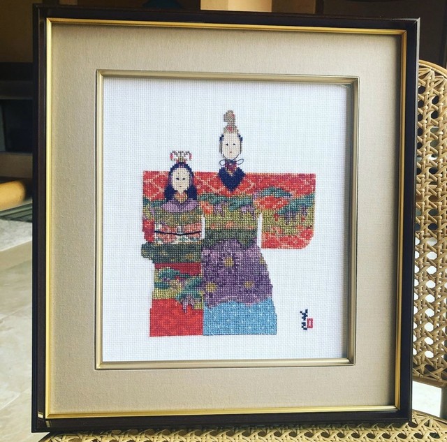 クロスステッチキット 立ち雛 東松島ステッチガールズ