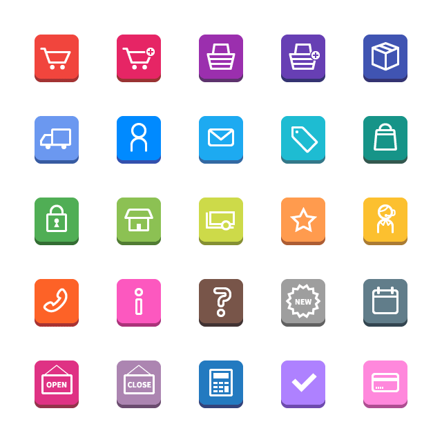 Eコマース ショッピング アイコン セット Feelgraphic