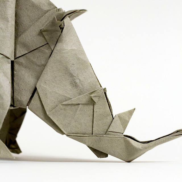 Rhino サイ 折り紙 112 Origami Design