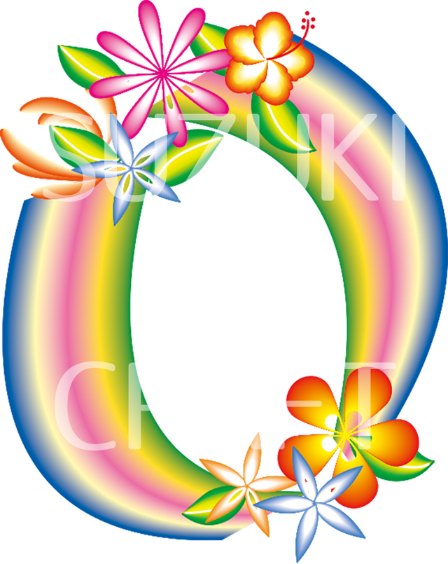 ハワイ花文字 大文字 O Suzuki D Craft