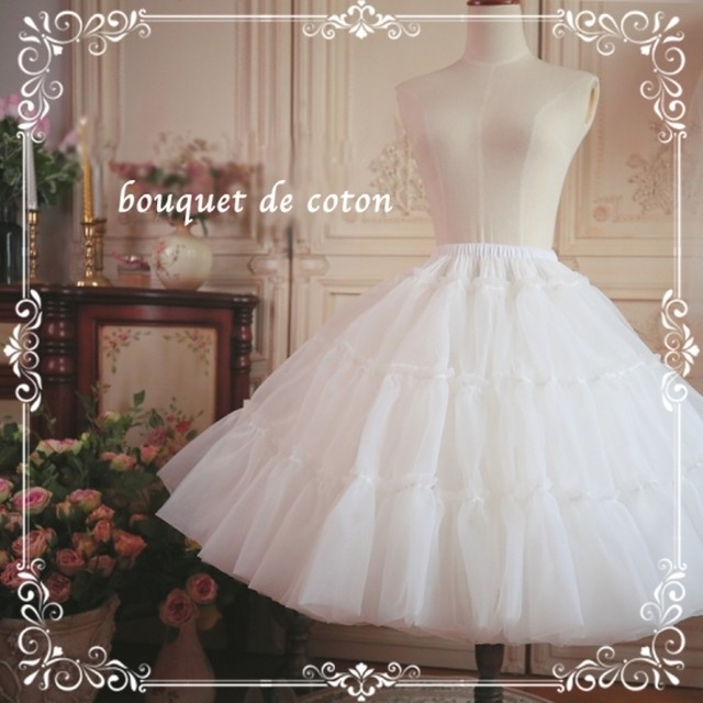 ロリータロングボリュームチュールパニエ パニエスカート インナー 白 黒 白ロリ 甘ロリ ゴスロリ ロリータファッション ジャンスカ ワンピース Cnalb132 Luxury