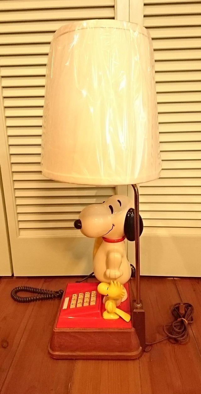 60s 70s スヌーピー ウッドストック テレフォンランプ Beach Side Vintage