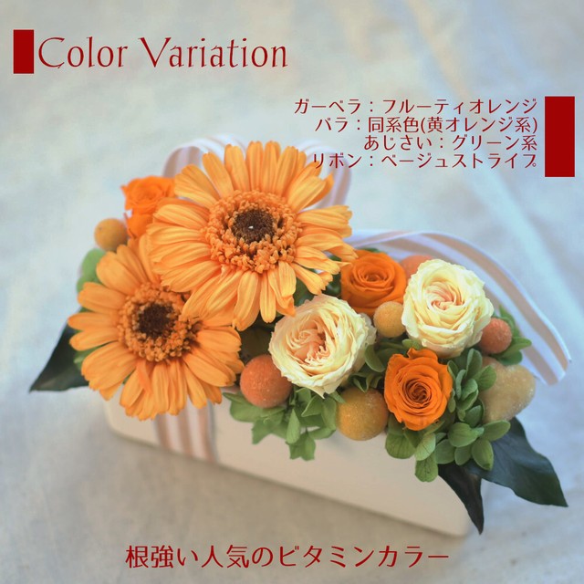 ガーベラ プリザーブドフラワー 色が選べるアレンジ Luce ケース入 母の日 誕生日祝い 結婚記念日 開店祝い Hanaco プリザーブドフラワー はなこ