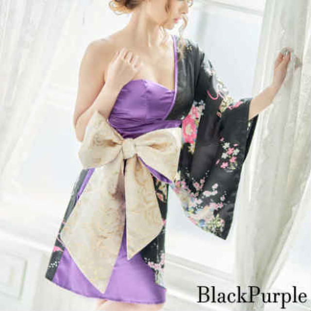 着物 ドレス 和風 花魁 コスプレ よさこい 衣装 着物ドレス ミニ Jewel ジュエル 和柄 花魁ドレス ドレスショップjewel