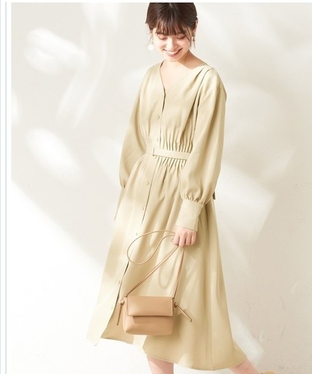 ワンピース 小花柄 ワンピース ロング マキシ レディース ウエスト 切替で高バランス ネイビー花柄 パープル花柄 ニッセン Basecamp49