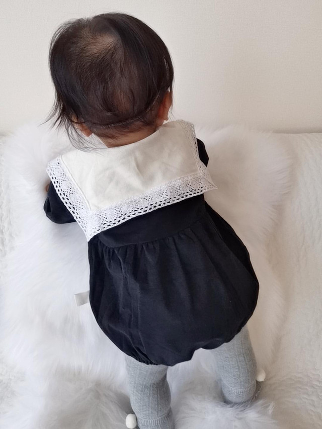 即納品 フリル襟付きロンパース ベビーグッズや韓国ベビー服のセレクトショップ Babyshop Mimi