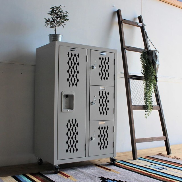 Rald Locker Cabinet / Gray アメリカンインダストリアル ロッカー調 キャビネット
