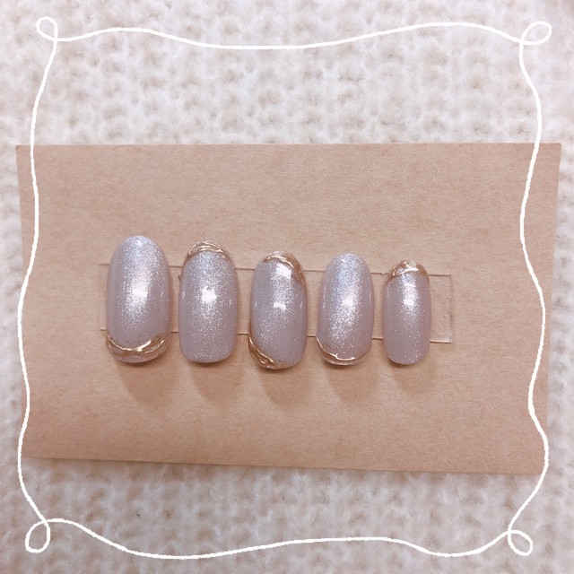 マグネットネイル ミラーネイル ビンテージネイル ウエディングネイル ブライダルネイル ネイル ネイルチップ Hana Nail