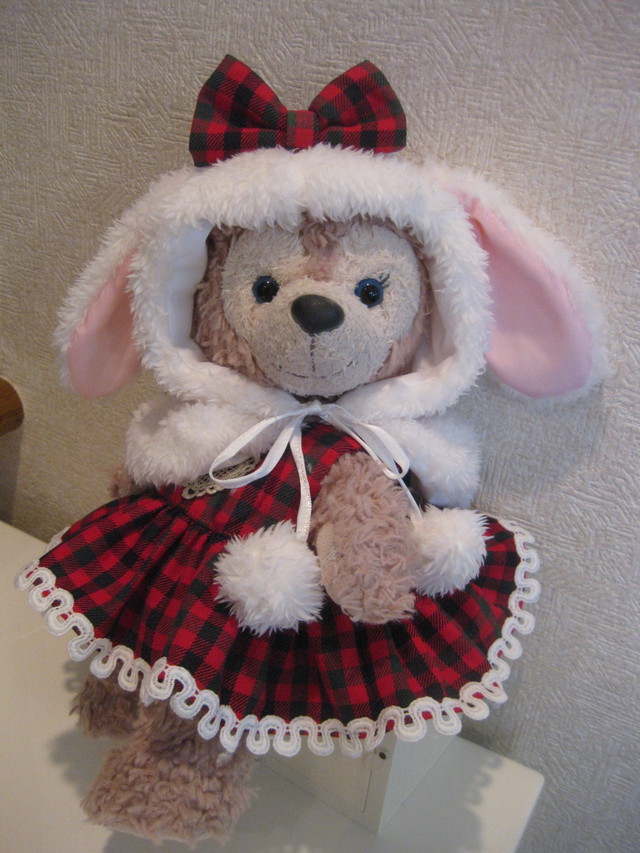 ポーチシェリーメイ クリスマスドレス 雪うさぎフード付きポンチョ Duffy Shelliemay Handmade Shop Bluerose