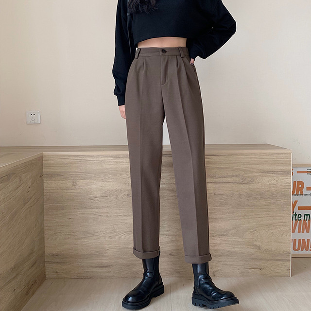 〈カフェシリーズ〉ハイウエストウールパンツ【high waist wool pants】