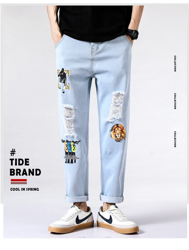 21 デニム メンズ ボトムス ジーンズ ロング丈 スキニーデニム メンズ スキニー パンツ ジーンズ カジュアル 夏 秋 ダメージ加工 pdnzk12 Bikewear