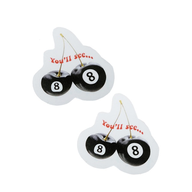 【Cat & Parfum】Cherry Eight Ball Clear Sticker