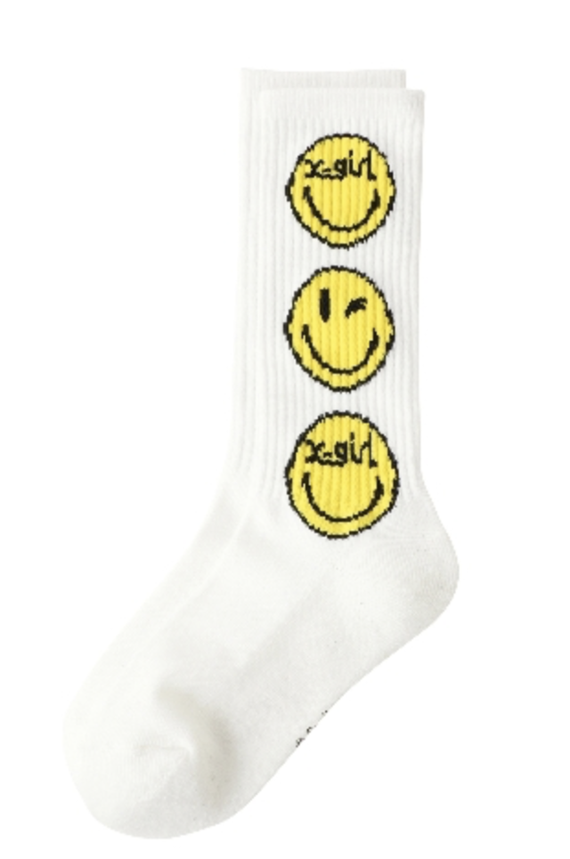 X Girl X Girl Chinatown Market Smiley R Jacquard Rib Socks チャイナタウンマーケット コラボ ソックス 靴下 くつ下 Xgirl Xg エックスガール Inception