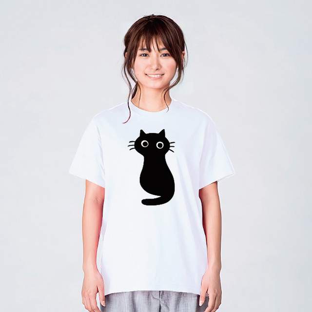 黒猫 Tシャツ ブランド メンズ レディース おしゃれ かわいい 白 夏 プレゼント 大きいサイズ 綿100 160 S M L Xl デザインt シャツ通販サイトのshortplate ショートプレート