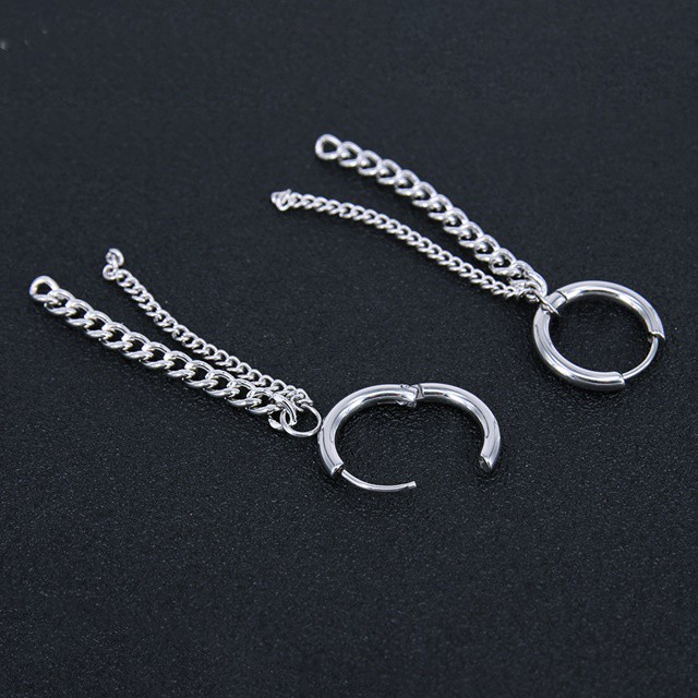 ピアス メンズ レディース フープピアス ステンレス 金属アレルギー対応 リング チェーン タッセル ヒップホップ シンプル Favoriteselect