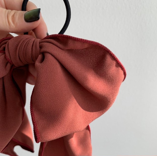 シフォンbigリボンヘアゴム Brown Sally S Ring In Paris サリーズ リング パリ