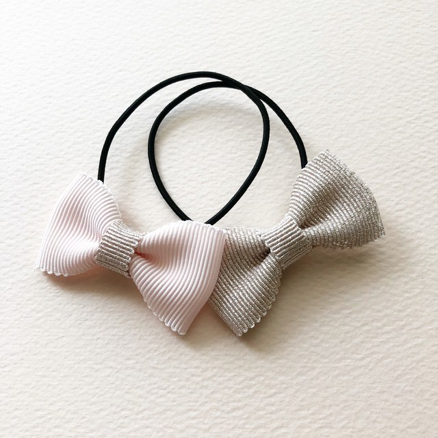 ラメグログランリボンヘアゴム Ma Chouchoute