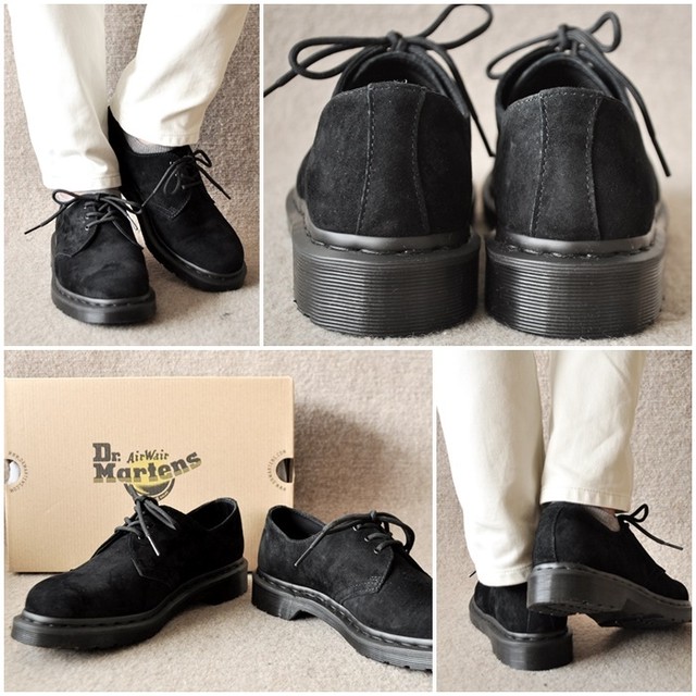 ドクターマーチン Drmartens 1461mono ヌバックシューズ メンズ レザーシューズ ３ホール ２５６９９００１ 起毛 Bluelineshop