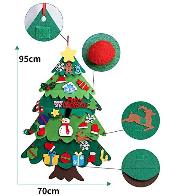 Jpcs Mocobo クリスマス 飾り セット Diy フェルト クリスマスツリー ガーランド オーナメント パーティー 店舗 イベント 装飾 Az Japan Classic Store