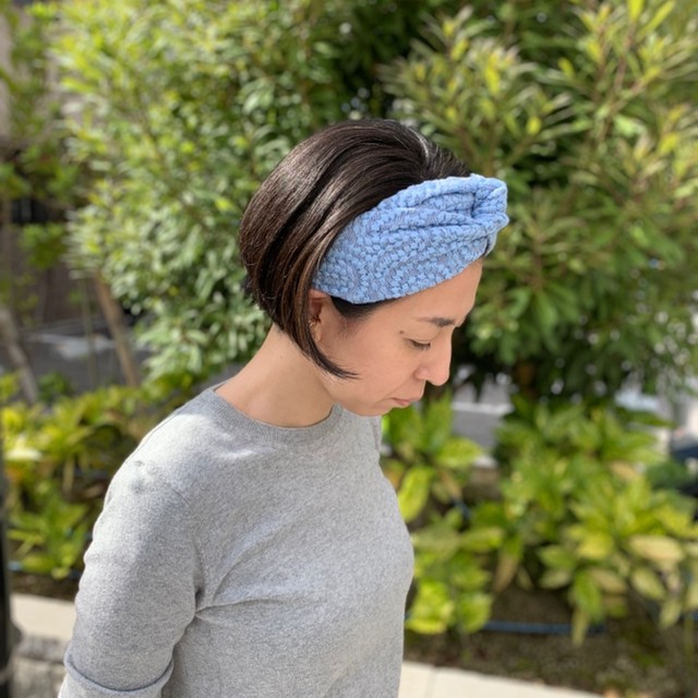 ペイズリー柄刺繍パナマリネン ヘアバンド Made In Japan Pool Equal