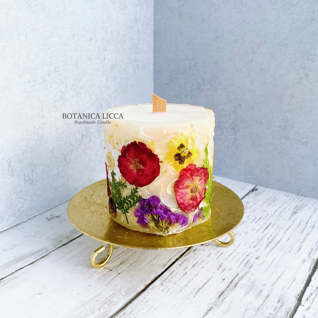 ボタニカル ソイキャンドル イランイランの香り Spring Garden 3dボタニカルキャンドル専門店 Botanica Licca Luxury Candles